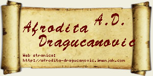 Afrodita Dragucanović vizit kartica